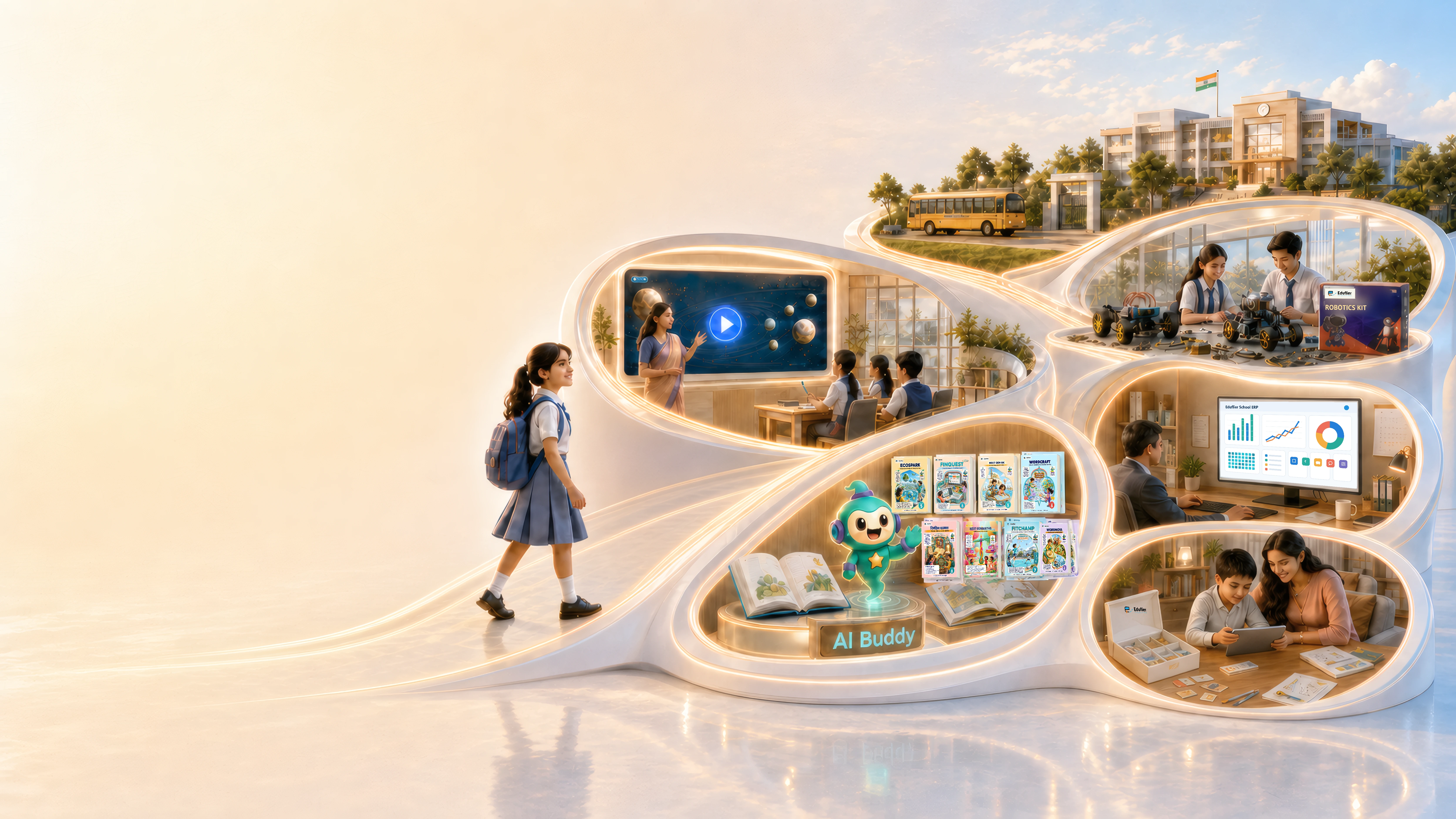 Eduflier’s connected world of curriculum, immersive learning, school technology, robotics and learning at home