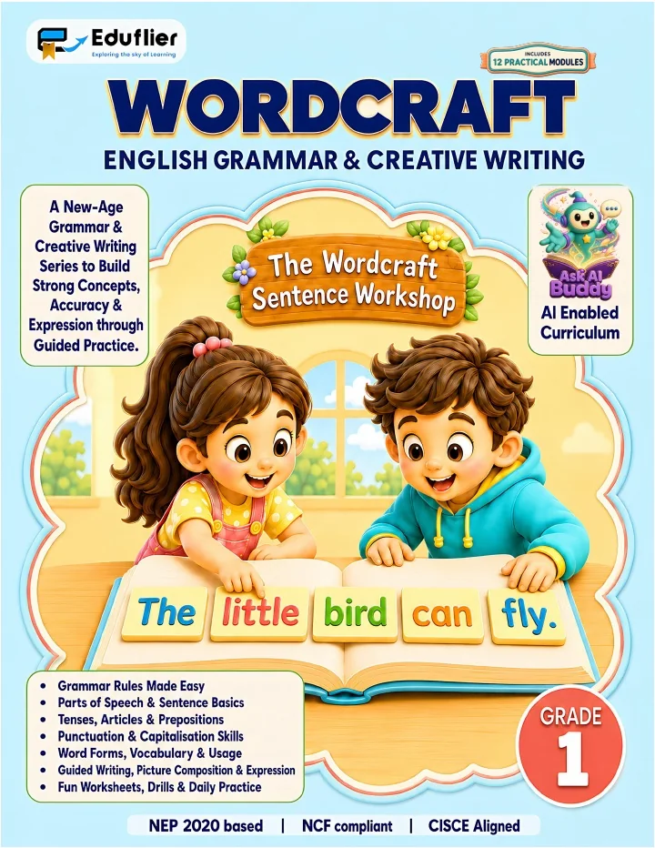 English Grammar Grade 1 approved Eduflier book cover