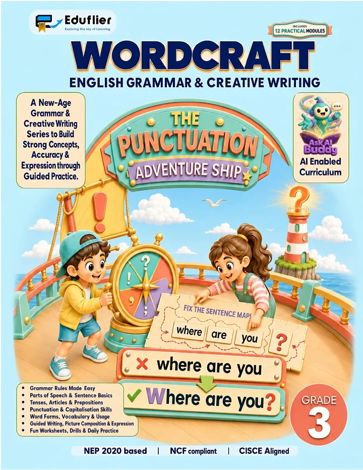 English Grammar Grade 3 approved Eduflier book cover