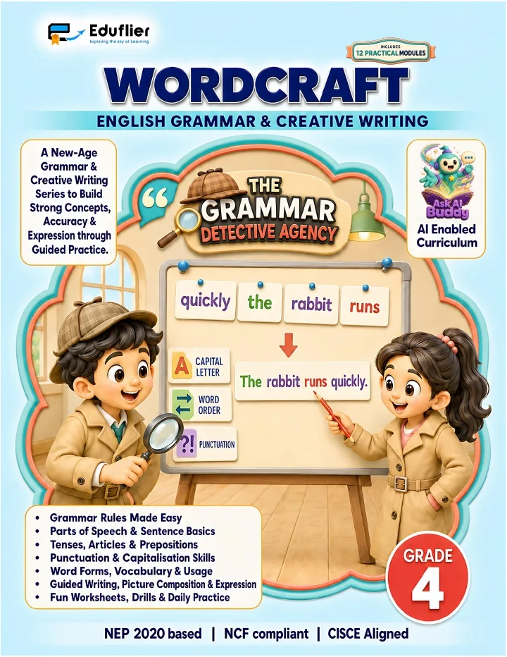 English Grammar Grade 4 approved Eduflier book cover
