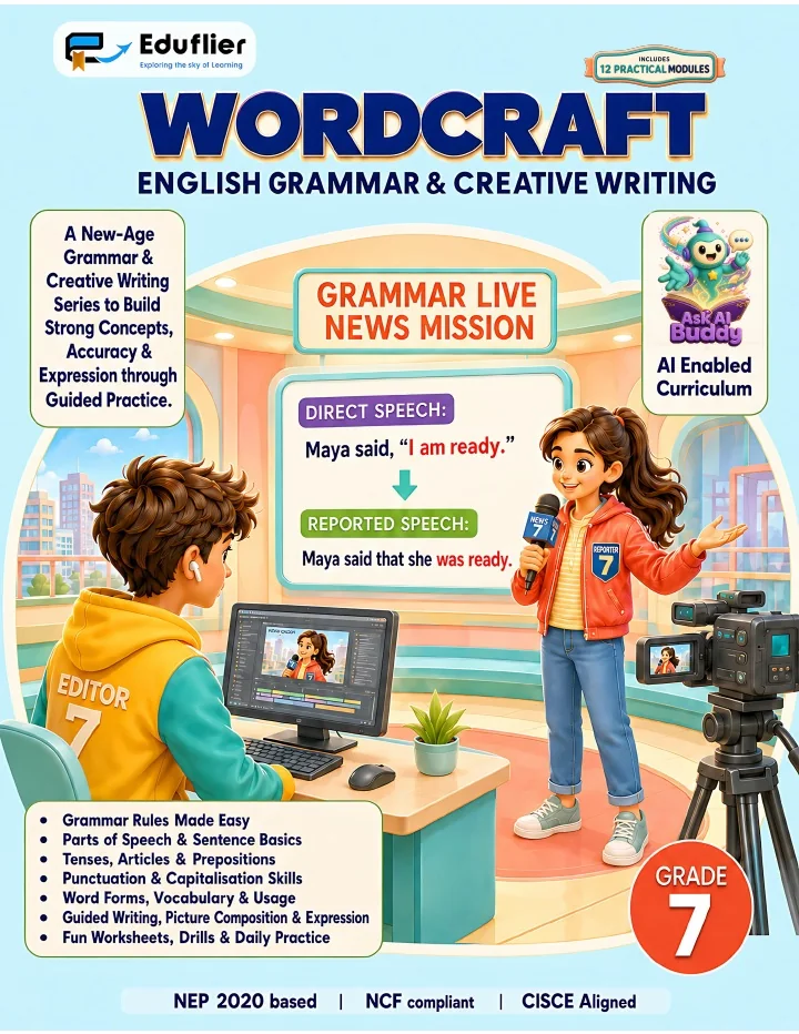 English Grammar Grade 7 approved Eduflier book cover