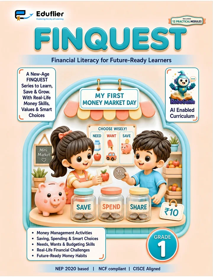 Financial Literacy Grade 1 approved Eduflier book cover