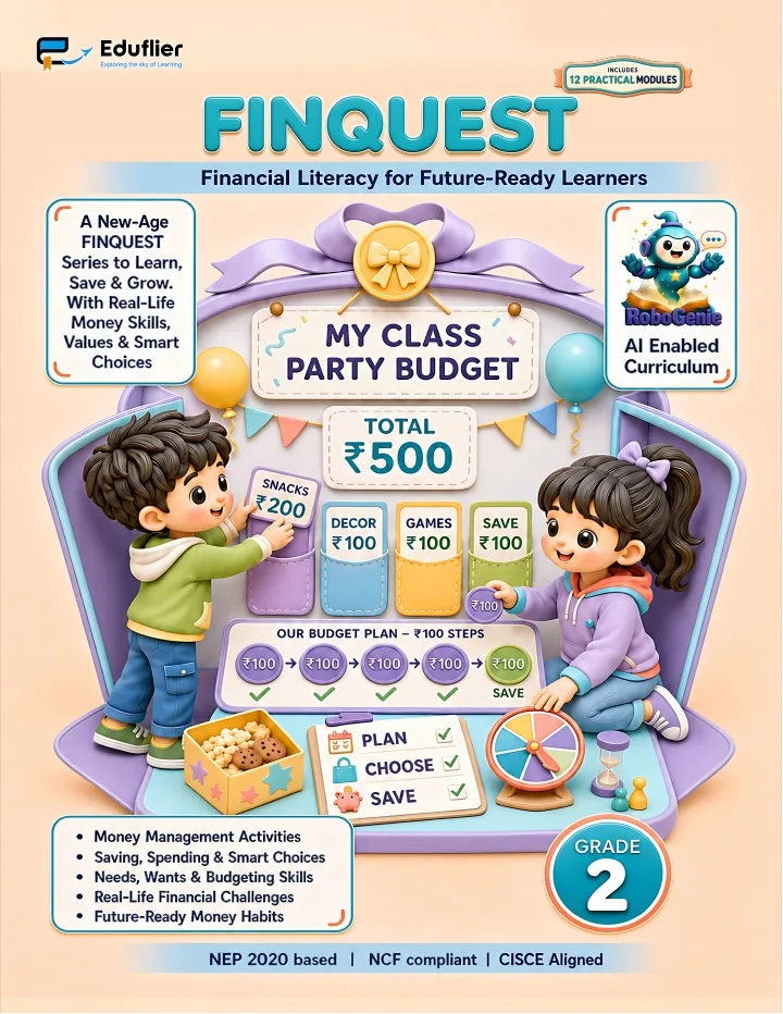 Financial Literacy Grade 2 approved Eduflier book cover
