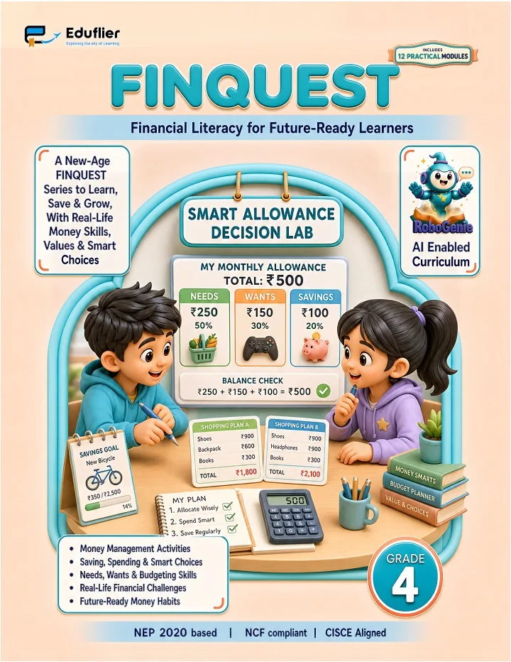 Financial Literacy Grade 4 approved Eduflier book cover