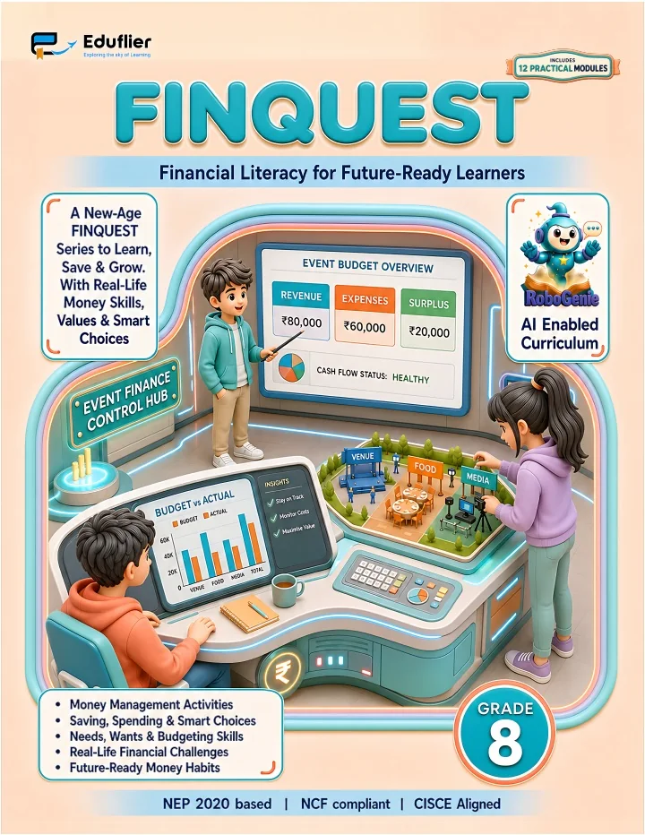 Financial Literacy Grade 8 approved Eduflier book cover